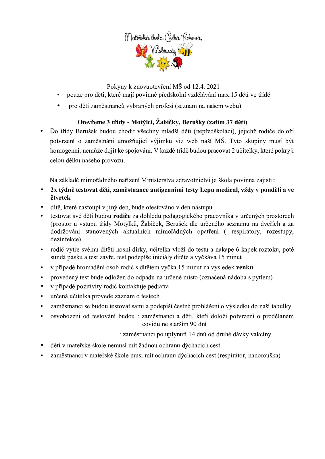 informace k otevření mš 12.4.2021